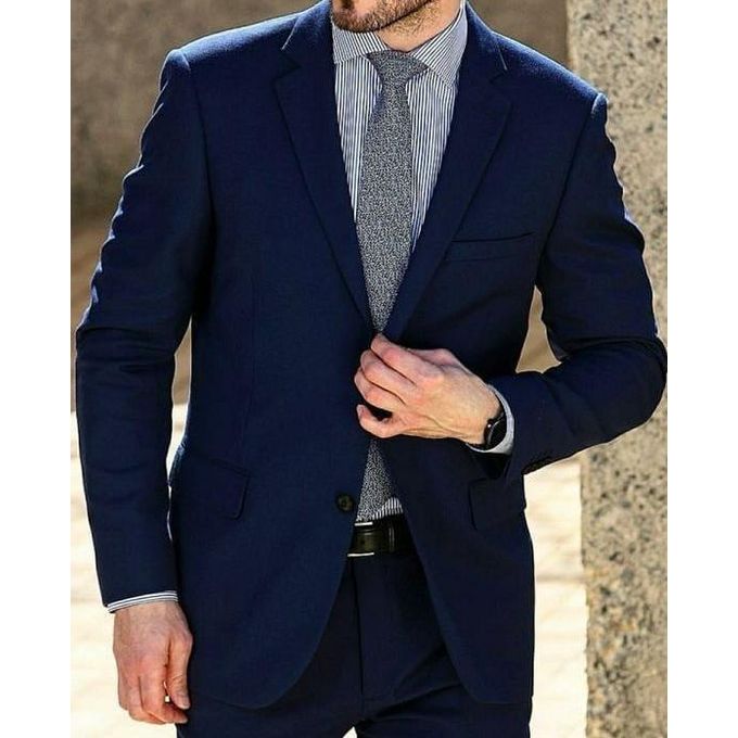 Navy Blue Slim Fit Blazer for Men – Stylish Formal & Semi-Formal Jacket, Modern Tailored Fit Premium Fabric Comfortable Soft Breathable Material Perfect for Office, Weddings, Parties, and Casual