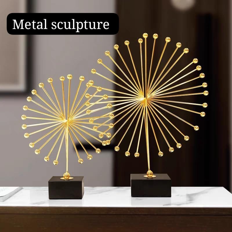 Executive Metal Abstract Spiked Sculpture – Decorative Office & Living Room Art, Symbol of Leadership & Prosperity, Modern Accent Piece for Interior Décor & Positive Energy Display