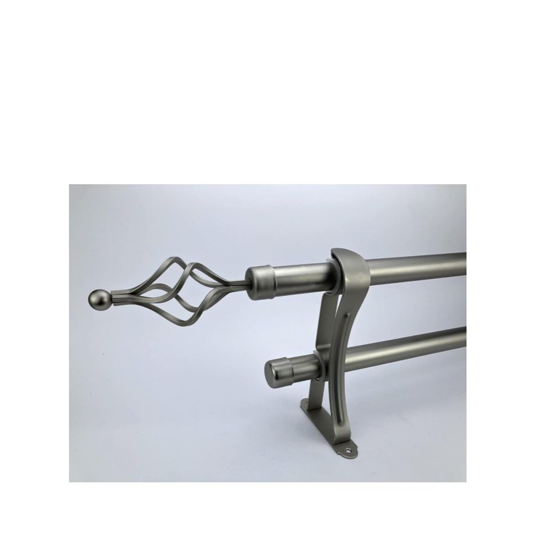 Modern Adjustable Curtain Rod 2m Single/double - Stylish Black Color for Home, Office, and Living Room, Easy to Install - Durable & High-Quality Curtain Pole