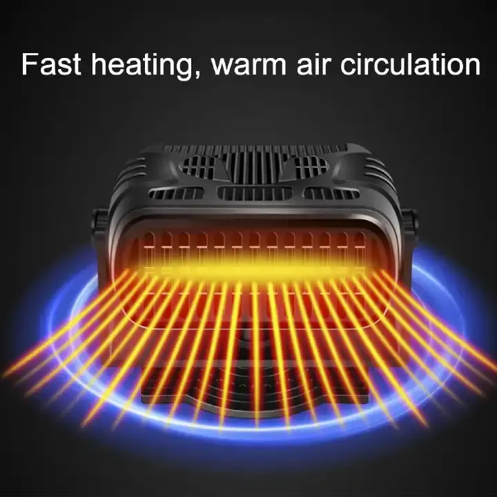 1PC 12V Portable Car Heater Electric Cooling Heating Fan 4 IN 1 Electric Dryer Windshield Defogging Demister Defroster