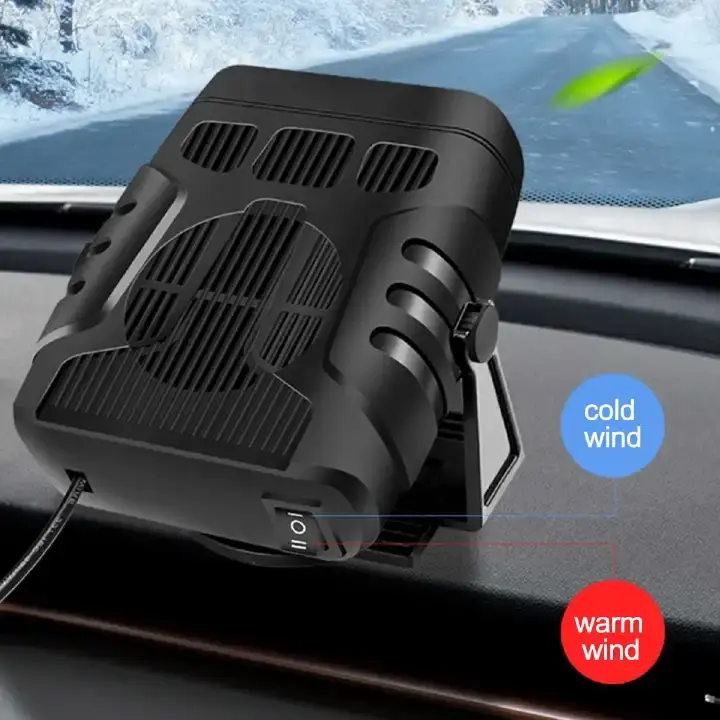 1PC 12V Portable Car Heater Electric Cooling Heating Fan 4 IN 1 Electric Dryer Windshield Defogging Demister Defroster