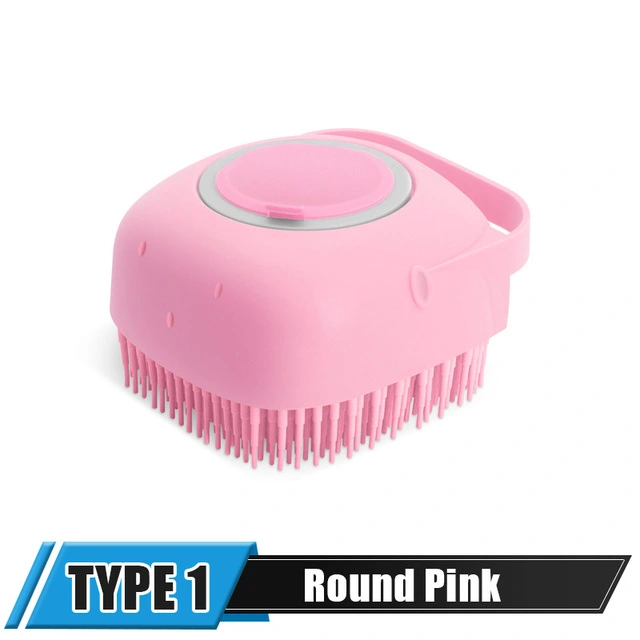 Soft Silicone Pet Massager Brush Bathroom Shampoo Bath Massage Dispenser For Dogs Cats Puppy Safety Tools Grooming Shower Brush