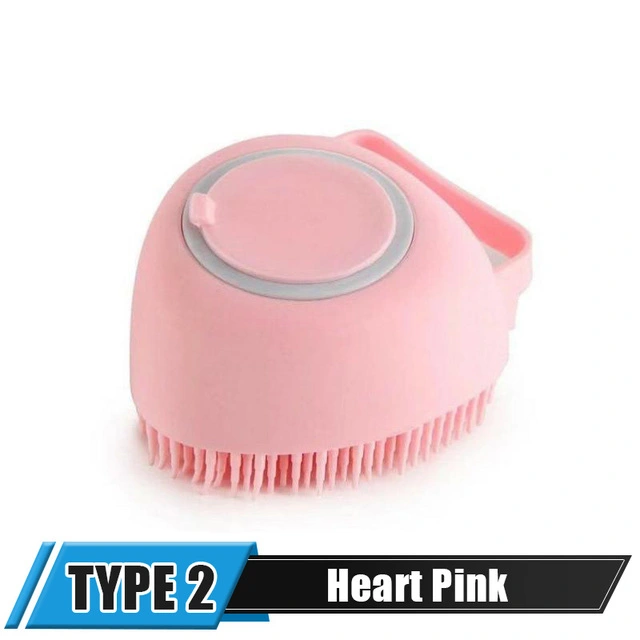 Soft Silicone Pet Massager Brush Bathroom Shampoo Bath Massage Dispenser For Dogs Cats Puppy Safety Tools Grooming Shower Brush