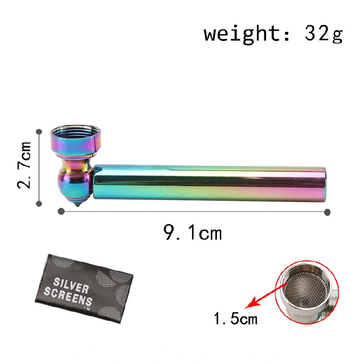 Kitchen Dining room appliances Metal Weed Pipe Kit with Detachable bowl Mesh Length 91mm Plastic Tobacco Herb Grinder Pipes For Filter Smoking Accessories