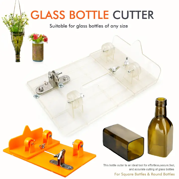 Glass Bottle Cutter Tool DIY Square Round Wine Beer Glass Sculpture Cutter Machine Professional Beer Glass Cutting Bottle Holder Glass Bottle Craft Tool, Bottle Cutter & Glass Cutter Kit