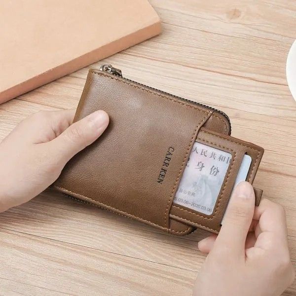 Vintage Small Men's Wallet Pu Leather Short Purse Men Hasp Zipper Clutch Solid Porte Feuille Hommes Porte Monnaie Homme