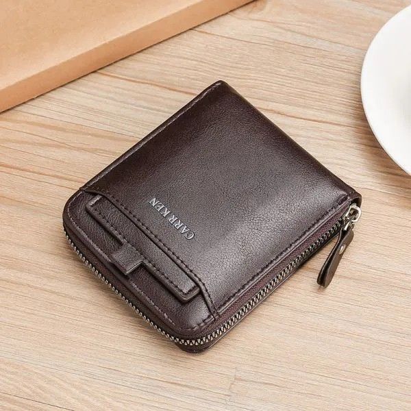 Vintage Small Men's Wallet Pu Leather Short Purse Men Hasp Zipper Clutch Solid Porte Feuille Hommes Porte Monnaie Homme