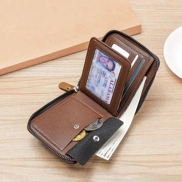 Vintage Small Men's Wallet Pu Leather Short Purse Men Hasp Zipper Clutch Solid Porte Feuille Hommes Porte Monnaie Homme
