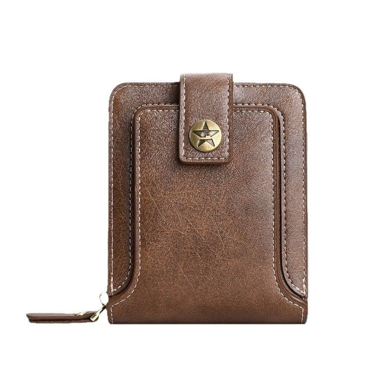 Vintage Small Men's Wallet Pu Leather Short Purse Men Hasp Zipper Clutch Solid Porte Feuille Hommes Porte Monnaie Homme