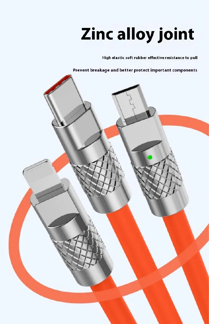 Charger Cables Fast 120W 6A / 3 Specifications To Choose From【Type-C Charging Cables】【Android】【3-in-1Charging Cables】Cables for most mobile phones Huawei, Samsung, Transsion, Xiaomi, OPPO, Realme, ete