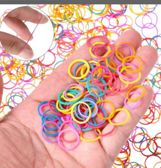 300pcs  Hair Ties – Elastic Hair Bands for Kids Ponytails