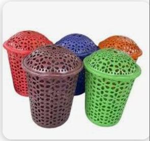 Circular Plastic Laundry Basket – Durable Clothes Washing & Storage Bin