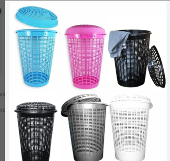 Circular Plastic Laundry Basket – Durable Clothes Washing & Storage Bin