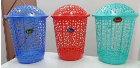 Circular Plastic Laundry Basket – Durable Clothes Washing & Storage Bin