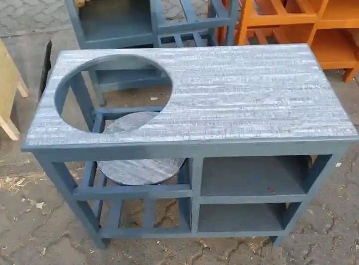 Modern Classic Wooden Kitchen Table with Storage Racks Suitable for 6KG Cooking Meko Strong Design for 6KG Meko Appliances | Durable & Stylish