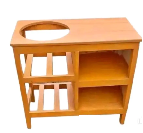 Modern Classic Wooden Kitchen Table with Storage Racks Suitable for 6KG Cooking Meko Strong Design for 6KG Meko Appliances | Durable & Stylish