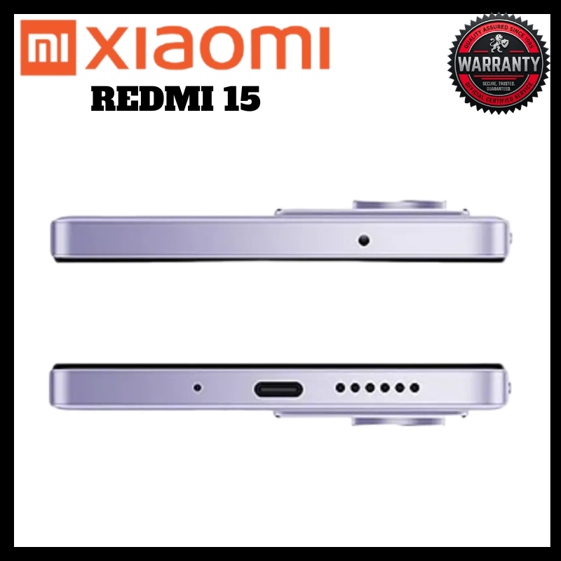 Redmi 15 8GB RAM 256GB Storage Upto 16GB RAM 6.9 Inch 144Hz Display 7000mAh Battery 50MP Camera 33W Fast Charging HyperOS Android 15 IP64 Royale Chrome Best High-Capacity Smartphones Latest Phones