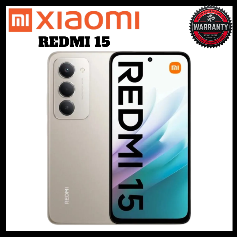 Redmi 15 8GB RAM 256GB Storage Upto 16GB RAM 6.9 Inch 144Hz Display 7000mAh Battery 50MP Camera 33W Fast Charging HyperOS Android 15 IP64 Royale Chrome Best High-Capacity Smartphones Latest Phones