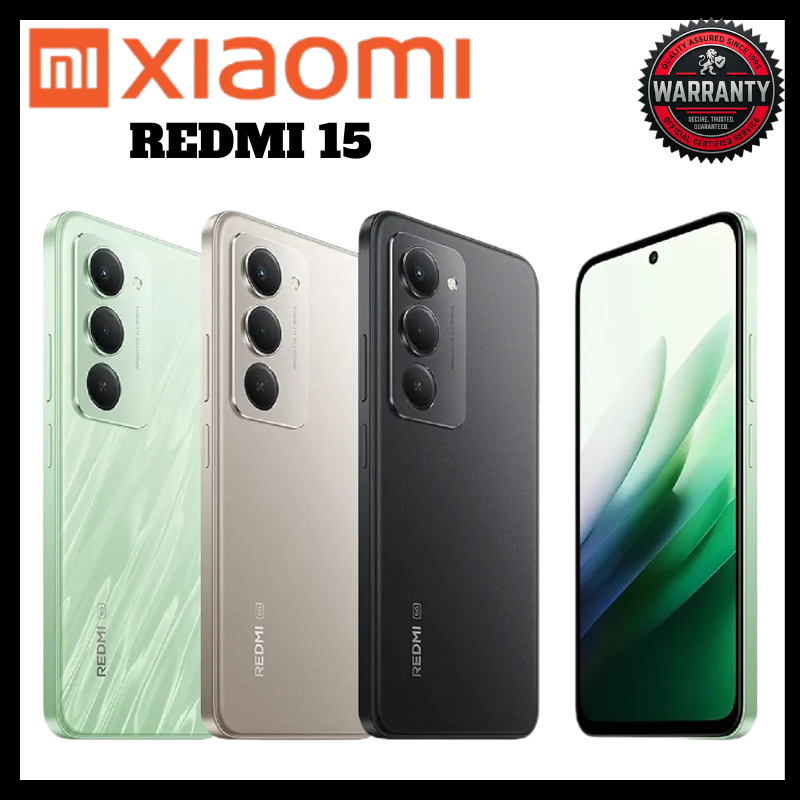 Redmi 15 8GB RAM 256GB Storage Upto 16GB RAM 6.9 Inch 144Hz Display 7000mAh Battery 50MP Camera 33W Fast Charging HyperOS Android 15 IP64 Royale Chrome Best High-Capacity Smartphones Latest Phones