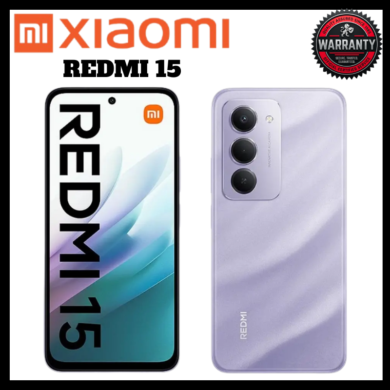 Redmi 15 8GB RAM 256GB Storage Upto 16GB RAM 6.9 Inch 144Hz Display 7000mAh Battery 50MP Camera 33W Fast Charging HyperOS Android 15 IP64 Royale Chrome Best High-Capacity Smartphones Latest Phones