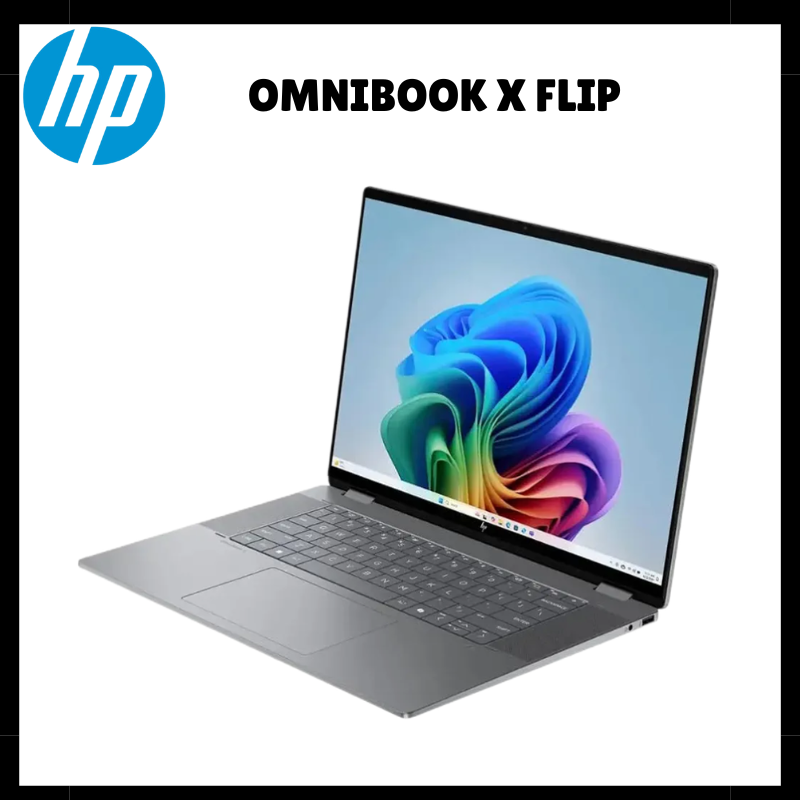 HP Omnibook X Flip Ultra 5 16GB RAM 512GB SSD 1.38Kg Backlit Keyboard Notebooks 14 Inch 2K IPS Touchscreen Display Laptop Intel Core Ultra 5 226V Processor Intel Arc 130V Graphics 59Wh Battery Laptops