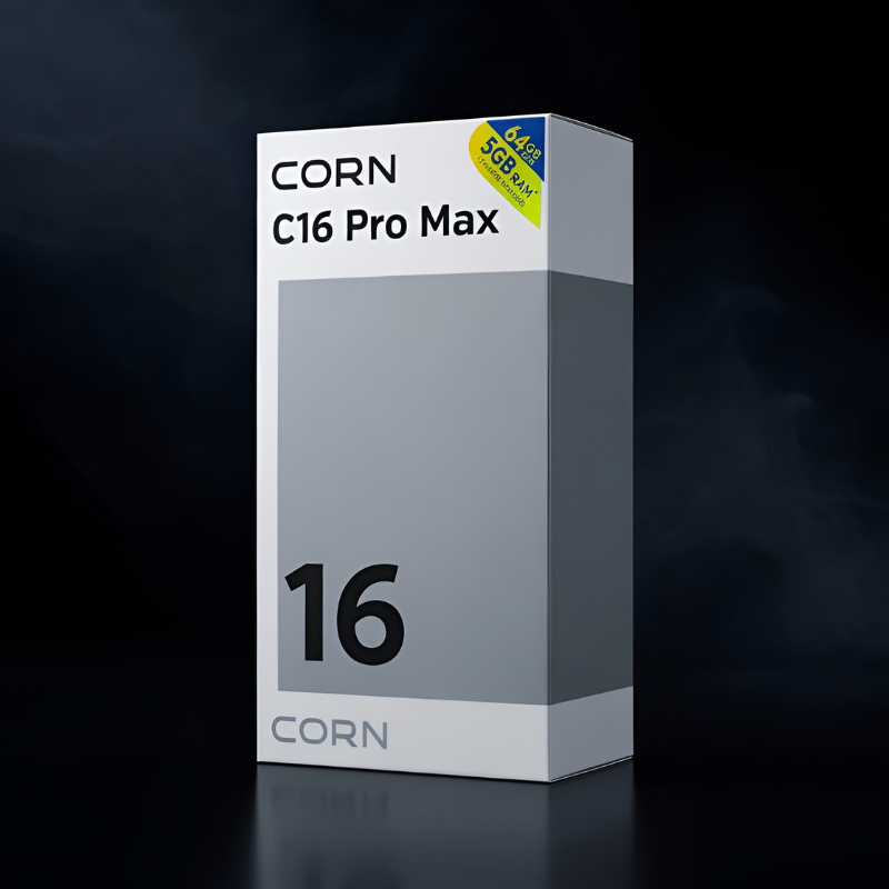 Corn C16 Pro Max 64GB Storage +5(2+3Extended) RamUnlocked Cell Phone, Android 6.6"HD +WATERDROP SCREEN 13MP Main Camera,8mp Front camera 5000mAh Dual SIM, Face ID, GPS Smartphone Smart Phone