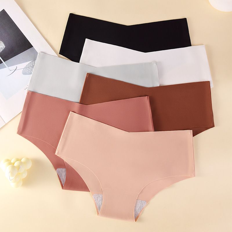 Women Seamless Panties 6 Pack Soft Breathable Invisible Underwear Low Waist Stretch Comfort Briefs