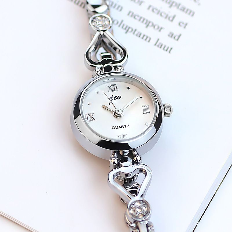 Women Luxury Quartz Bracelet Watch Elegant Heart Design Ladies Wrist Watch Fashion Gift for Girls Girlfriend Unique Stylish Small Dial Wristwatch