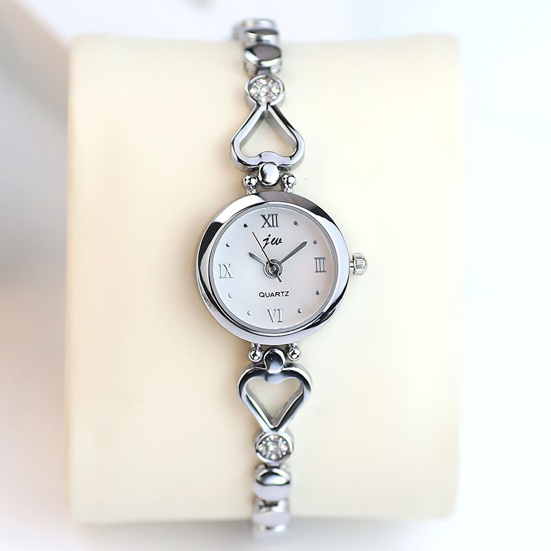 Women Luxury Quartz Bracelet Watch Elegant Heart Design Ladies Wrist Watch Fashion Gift for Girls Girlfriend Unique Stylish Small Dial Wristwatch