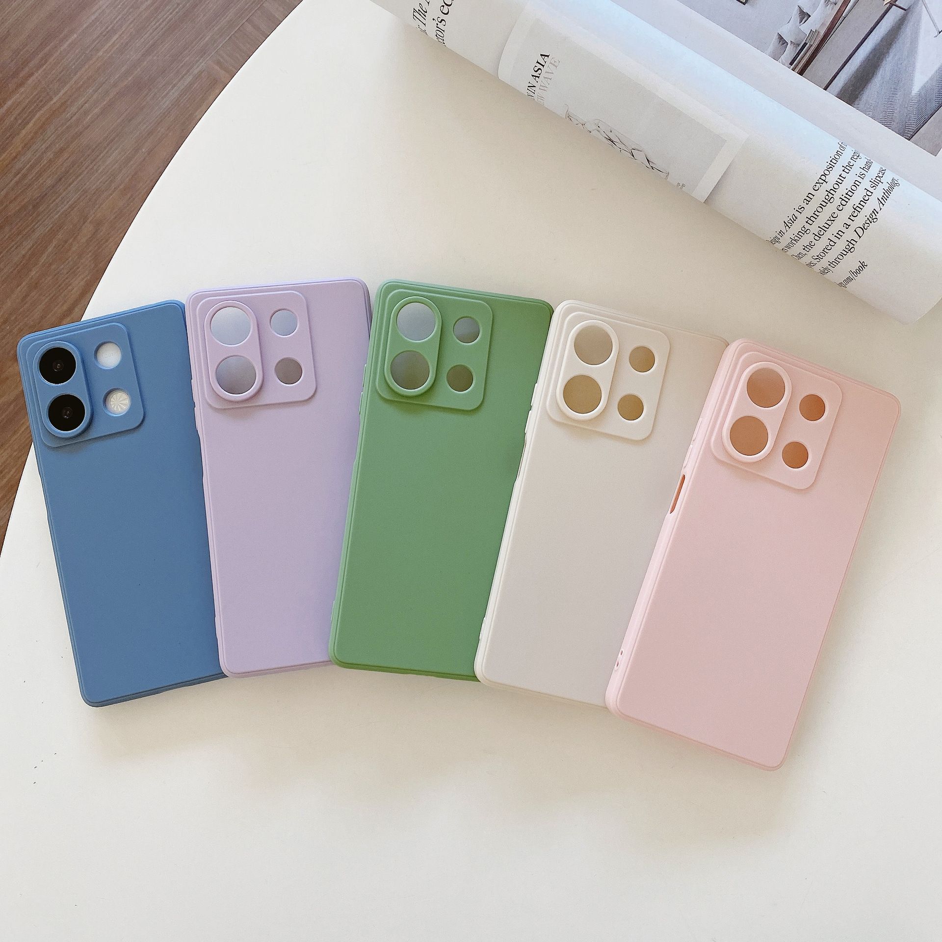 Suitable for Redmi 14C phone case with fine hole frosted TPU straight edge Xiaomi Redmi Note 13 silicone protective case anti drop