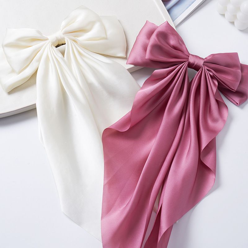 Large Bow Hair Clip for Women Long Ribbon Hair Bow Elegant Hair Accessories Girls Hair Clip