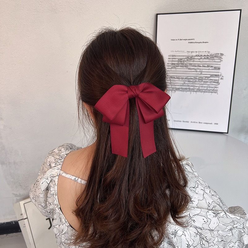 Cross-border best-selling women's Japanese bow hair clip high-value early spring accessories hair accessories hair clip advanced sense exquisite headwear