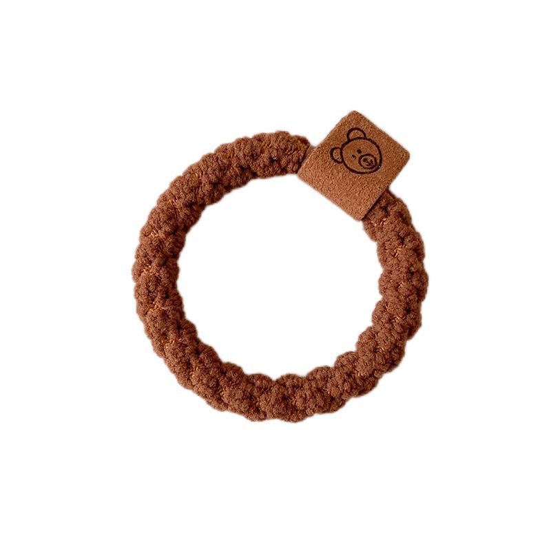 Autumn and winter brown bear hair tie women simple and versatile hair elastic high elasticity non-damaging hair tie ponytail elastic hair accessories