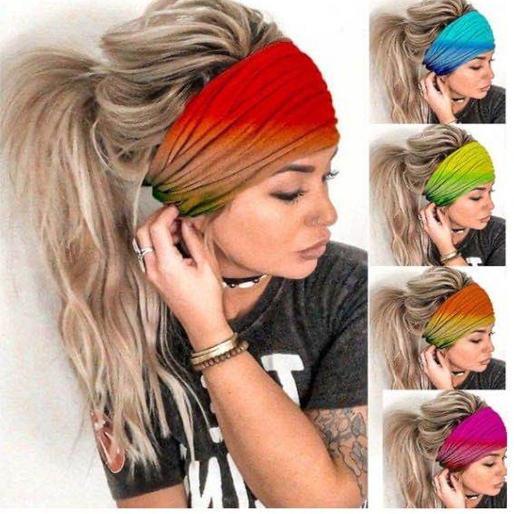 Women Sports Headband Elastic Hair Band Yoga Running Sweat Head Wrap Fashion Hair Accessories