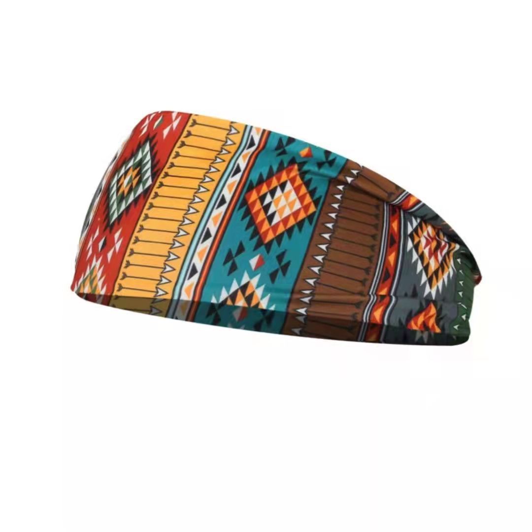 African Print Headband Women Wide Elastic Hairband Ankara Pattern Stretch Head Wrap Boho Hair Accessories for Daily Wear