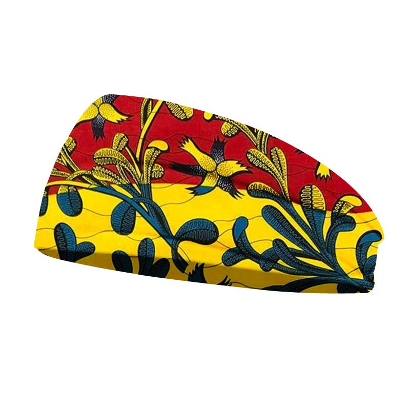 African Print Headband for Women Wide Elastic Hairband Stretch Head Wrap Boho Ankara Hair Accessories for Daily Wear