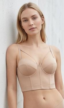 1PC SatinSweetheart Bustier Bralette | Padded Cups | Cross-Front Straps | Corset-Inspired Silhouette