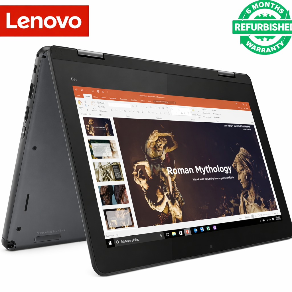 (FREE Mouse) Lenovo Yoga 11e 2-in-1 Touchscreen Laptop – 4GB RAM, 128GB SSD | Windows 11 Pro | 12” (Refurbished)