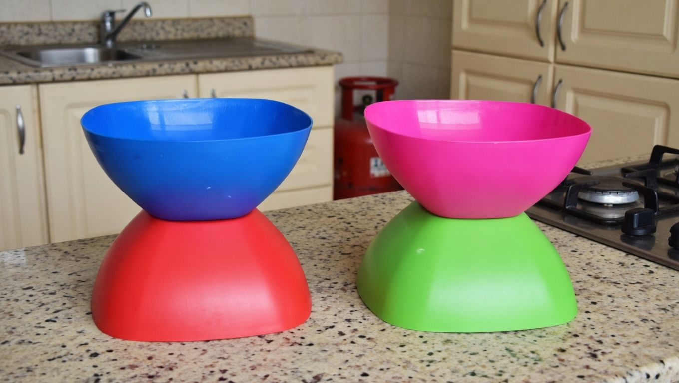 2PC- PLASTIC MIXING AND SERVING BOWL