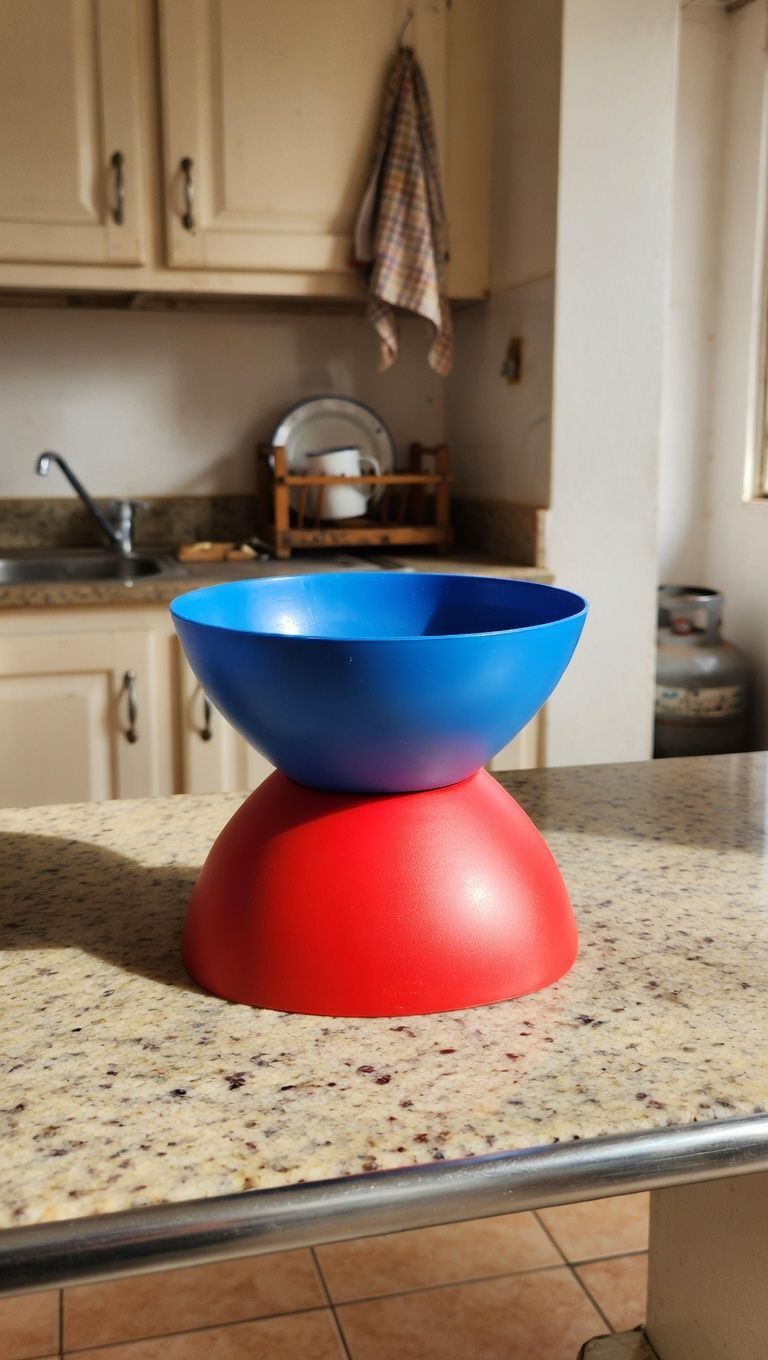 2PC- PLASTIC MIXING AND SERVING BOWL