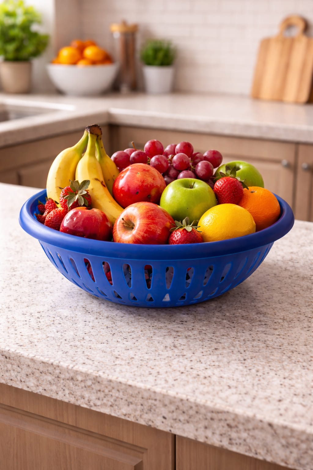 Durable plastic colander round kitchen fruit basket Round Plastic Basket  Organizers & Storage Basket For Fish, Fruit, Vegetable, Multipurpose Use washing, harvesting and sun-drying,