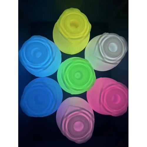 Glow-in-the-Dark Rose Vibrator – Powerful Clitoral Suction Stimulator Adult Toy for Women