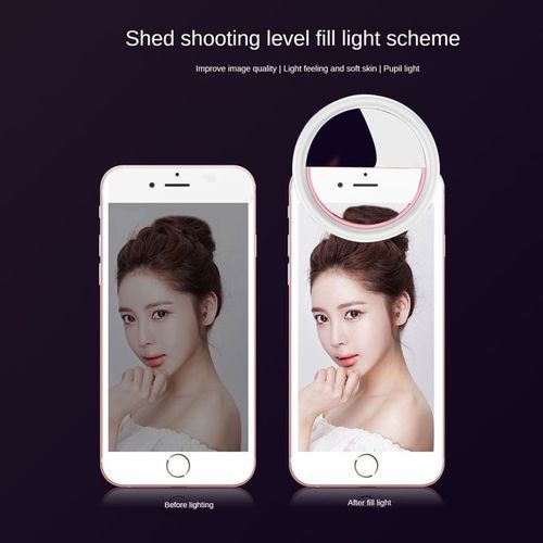 Selfie Ring Light Clip for Phone with Adjustable Brightness, Portable LED Fill Light for Makeup, TikTok, Video Recording, Live Streaming and Photography