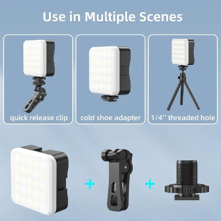 AY-83 RGB LED Photography Light – Mini Rechargeable Pocket Lighting Kit is a compact, versatile lighting solution designed for photographers, content creators, and live streamers who need professional