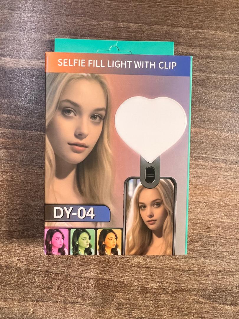 Selfie Fill Light with Clip for Phone, Portable LED Ring Light with Adjustable Brightness for TikTok, Makeup, Video Calls, Photography and Live Streaming