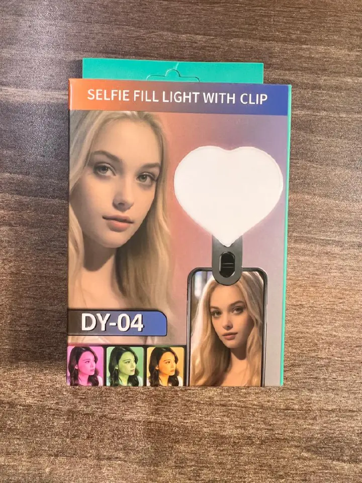 Selfie Fill Light with Clip for Phone, Portable LED Ring Light with Adjustable Brightness for TikTok, Makeup, Video Calls, Photography and Live Streaming