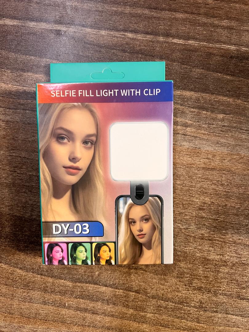Selfie Fill Light with Clip for Phone, Portable LED Ring Light with Adjustable Brightness for TikTok, Makeup, Video Calls, Photography and Live Streaming