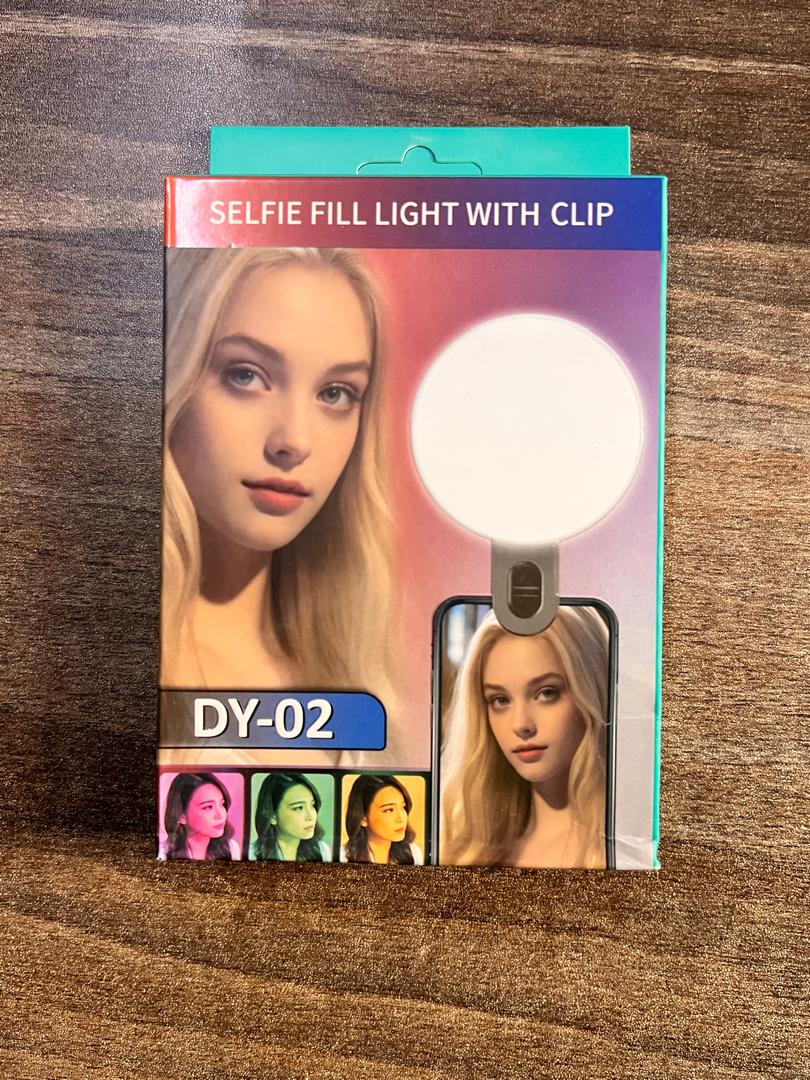 Selfie Fill Light with Clip for Phone, Portable LED Ring Light with Adjustable Brightness for TikTok, Makeup, Video Calls, Photography and Live Streaming