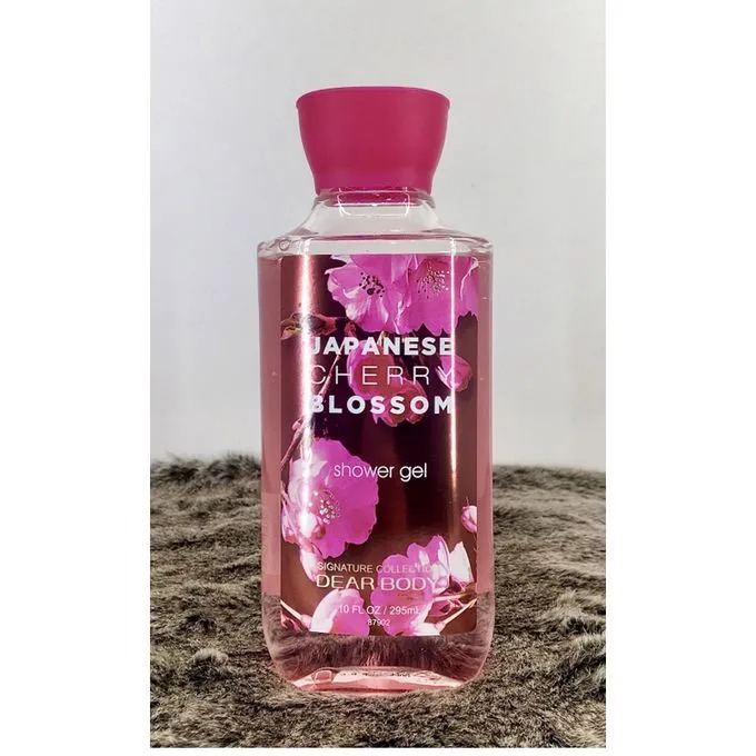 4 Pack Dear Body Cherry Blossom Contains Shower Gel, Body Splash, Body Cream and Body Lotion Sweet Fresh Scent Keep Fresh Body Washes 4 in 1 Signature Collection Body Luxuries Set