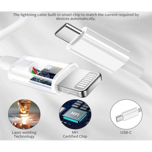 Apple 25W Original Fast Charger Adapter For iPhone 11/12/13/ 14/14Pro/14 Max/ 14 Pro Max with USB-C to Lightning Cable